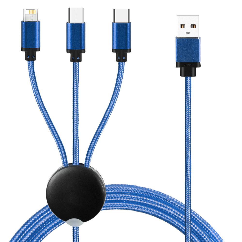 Cherry Avenue 3 in1 Logo Light Up Charging Cable with iPhone & Android 2  - Simports