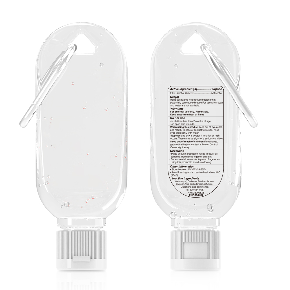 Hand Sanitizer Gel 2 oz With Carabiner with your logo