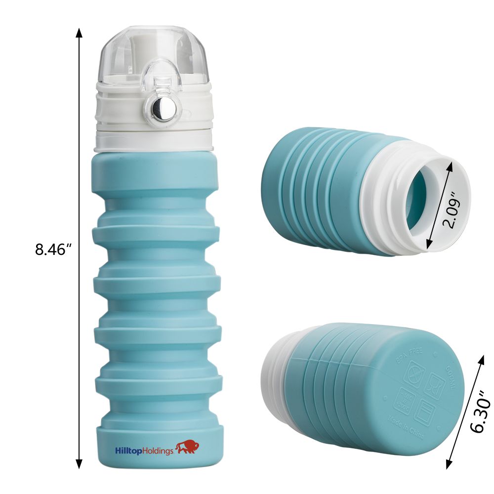 Pearch 17oz Silicone Collapsible Water Bottle 44