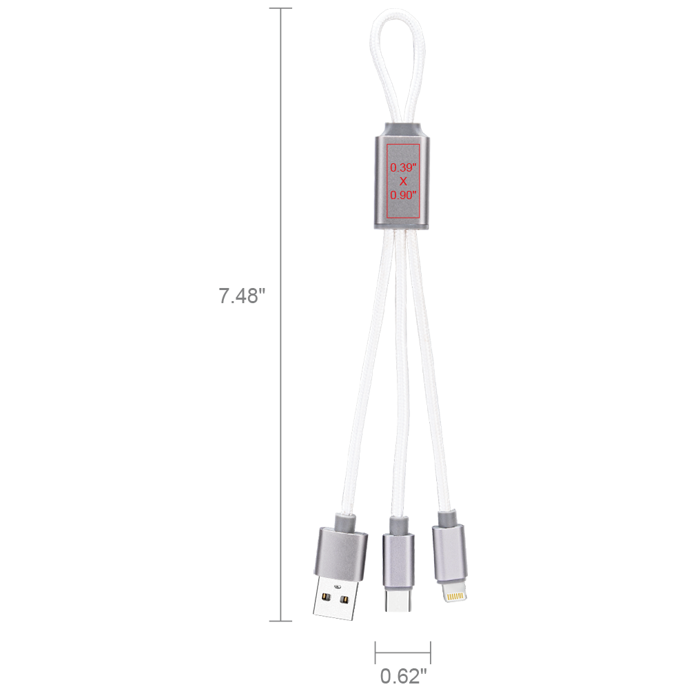 FlexCharge Duo USB-C & Lightning Cable 50