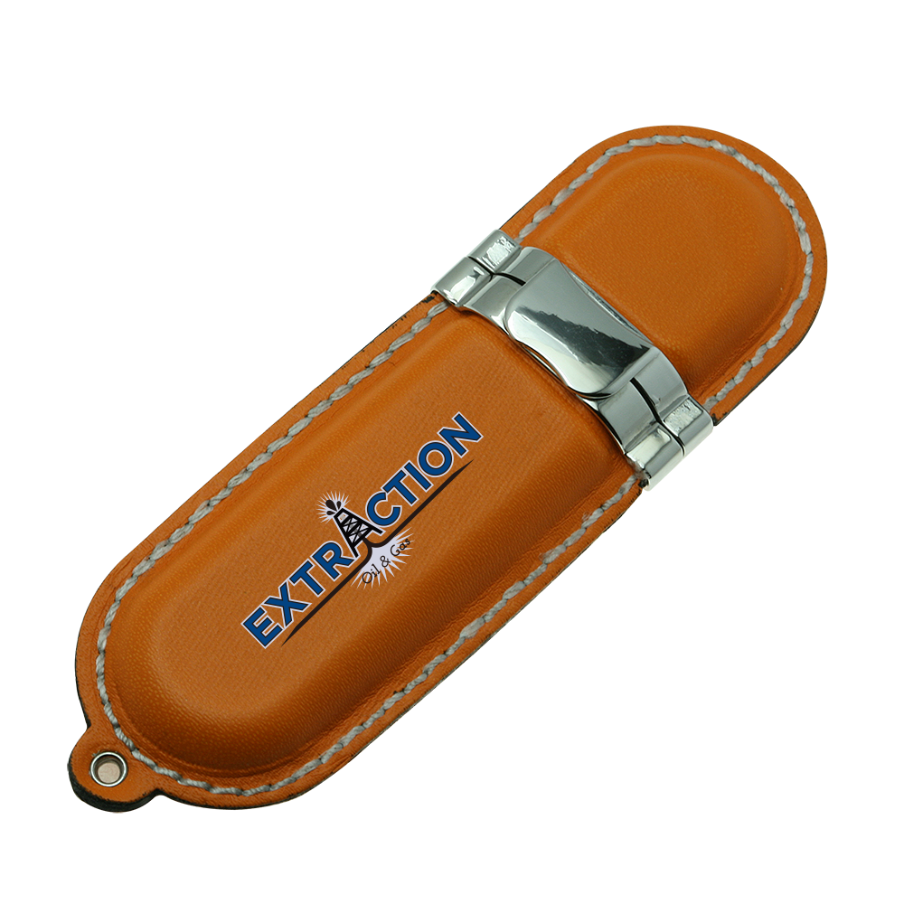 Hazelhurst Leather Round Stitch USB