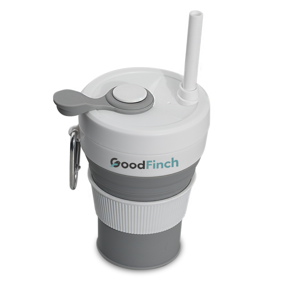 16oz Collapsible Coffee Cup With Straw MUG08 SunJoy Group, Inc.