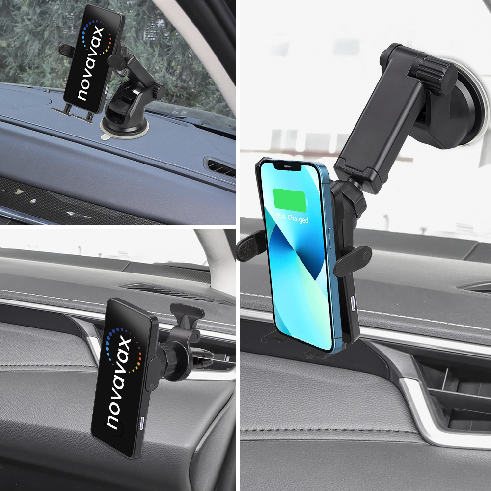 15W Auto Clamping Car Mount for Dashboard,Windshield and Air Vent ...