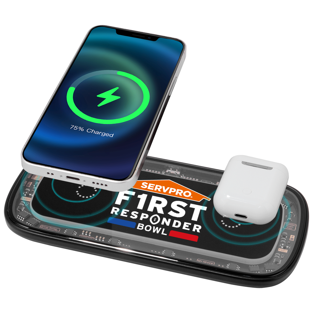 Roselle 2in1 Wireless Charger with Blue LED Ring WSC169 SunJoy